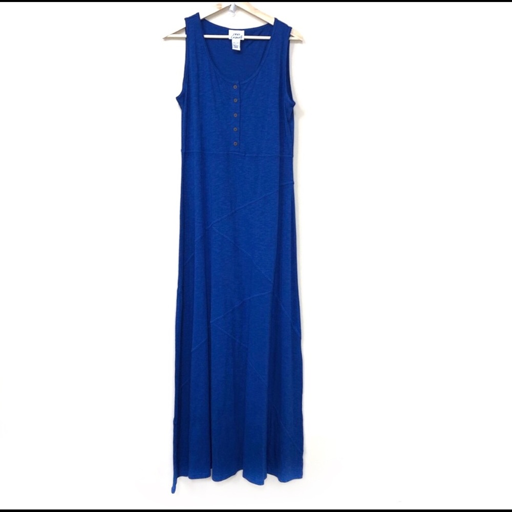 OSO Casuals Blue Sleeveless Maxi Dress